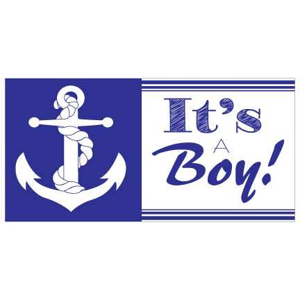 Nautical It's A Boy Banner