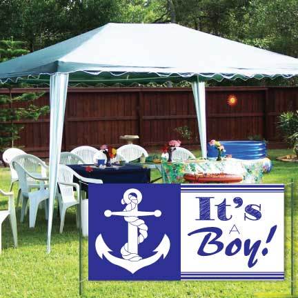 Nautical It's A Boy Banner