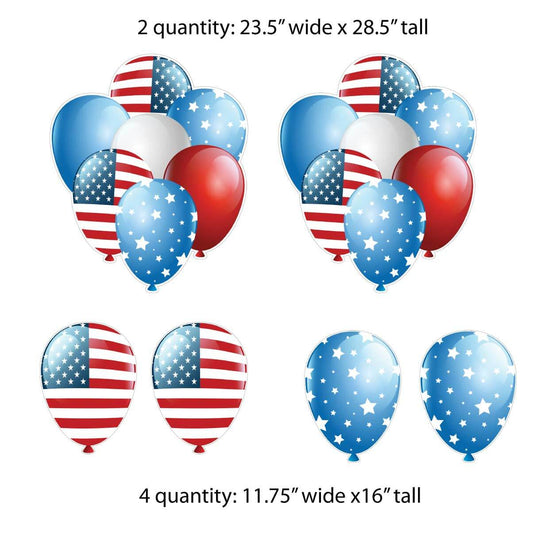 american flag balloon bundles yard card