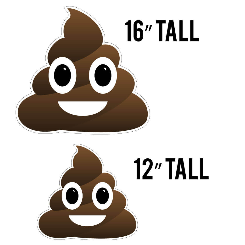 Poop Emoji Yard Sign Decoration Set of 26