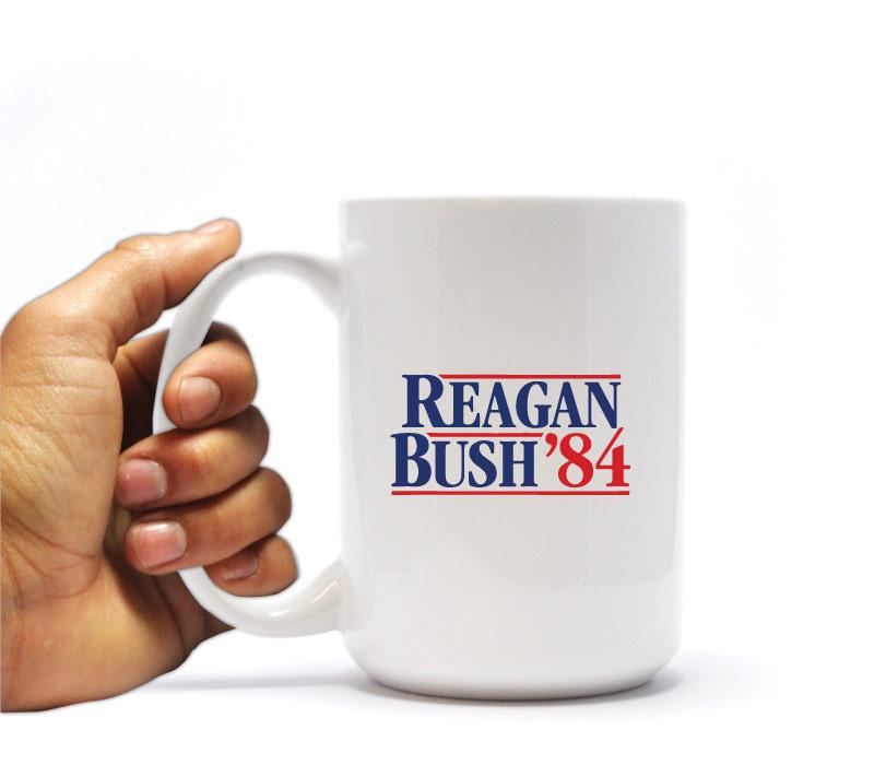 reagan bush coffee mug