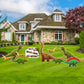 dinosaur themed birthday yard decoration