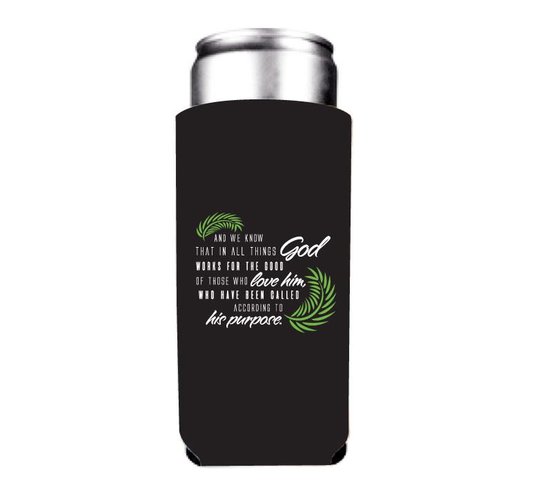 Romans 8:28 Religious Coffee Mug & Can Cooler Gift Pack