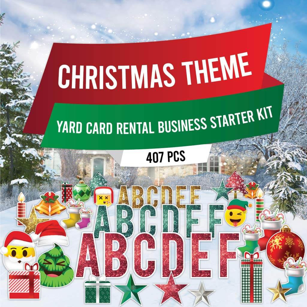 Christmas Theme Yard Card Starter Kit