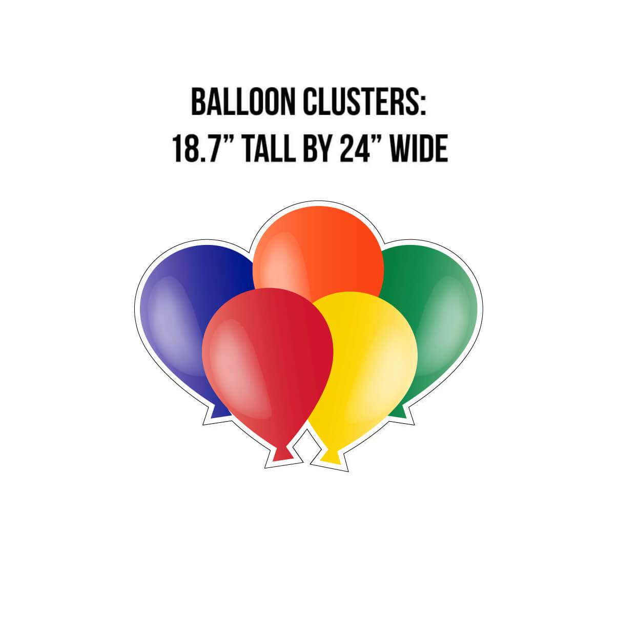 yard card balloon clusters