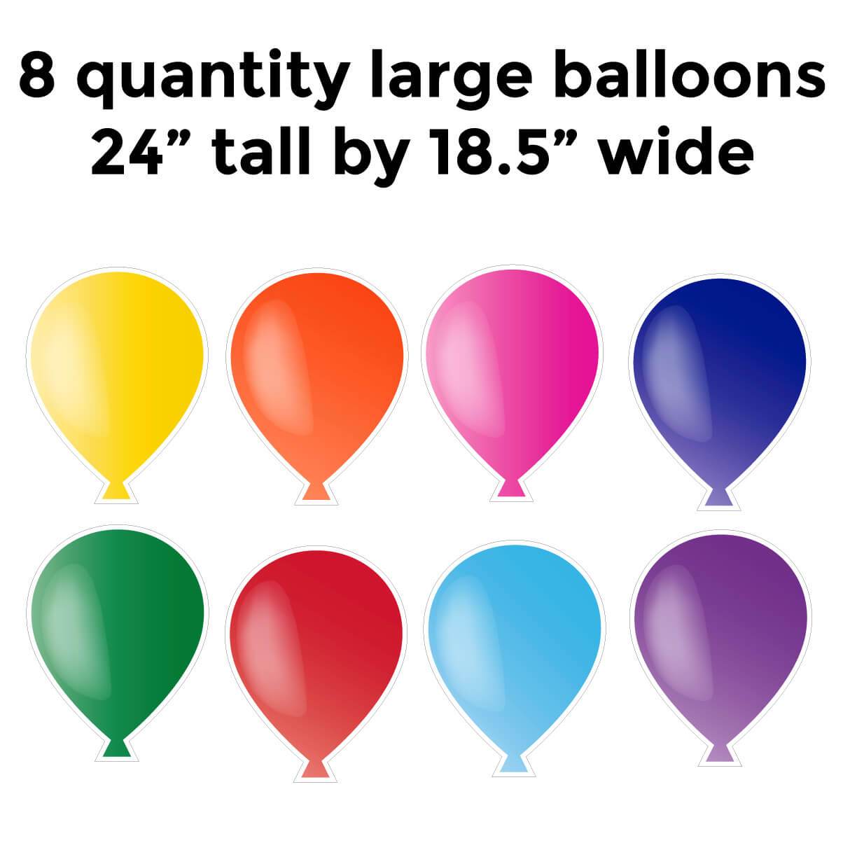 balloons in a yard card starter package