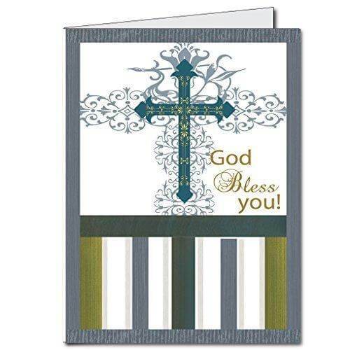 3' Stock Design Giant Confirmation Card - God Bless You Design w/Envelope