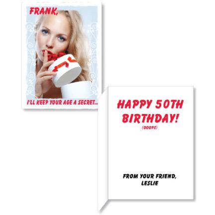 Giant Birthday Card w/Envelope - Secret Age