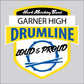Drumline Marching Band 22" Shield with Banner Yard Sign