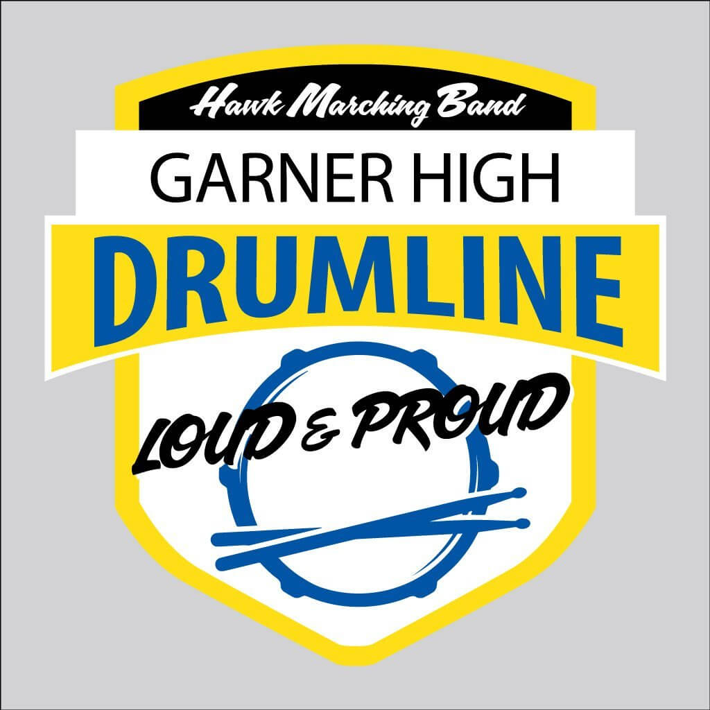 Drumline Marching Band 22" Shield with Banner Yard Sign