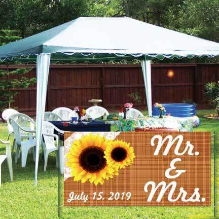 Custom Wedding Shower Banner - Mr. And Mrs. Waterproof Vinyl Banner