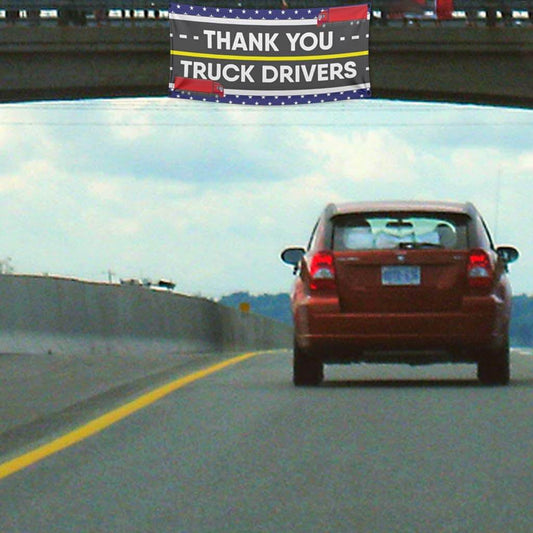 Thank You Truck Drivers Vinyl Banner