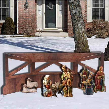 Christmas Nativity Set - 3D Manger Scene with Figurines - FREE SHIPPING