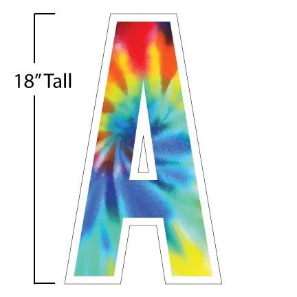Tie Dye Alphabet Letter Set Yard Greetings with Extra Letter Options - 18" Tall