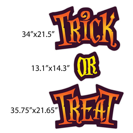 Trick or Treat Yard Card Signs