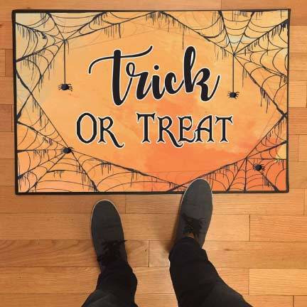 Halloween Trick or Treat Doormat