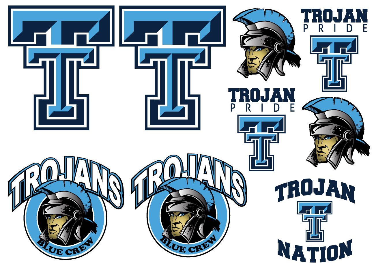 Triopia Trojans Decal Set