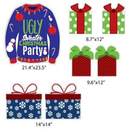 Ugly Sweater Party Decor Yard Cards