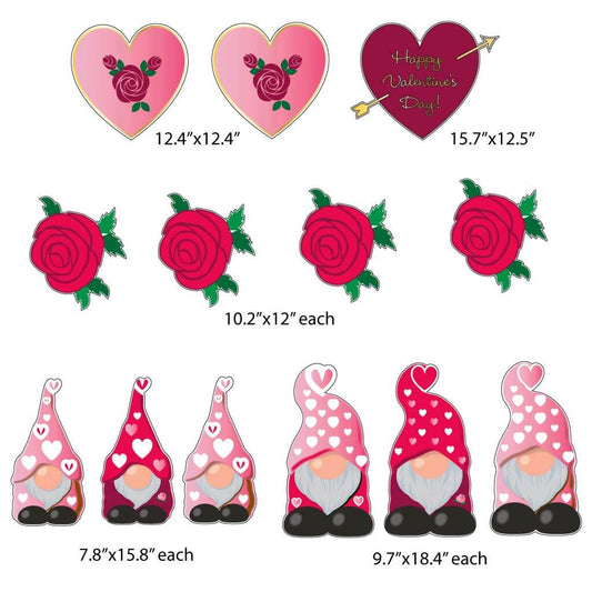 Valentine's Day Gnomes Yard Card Decorations