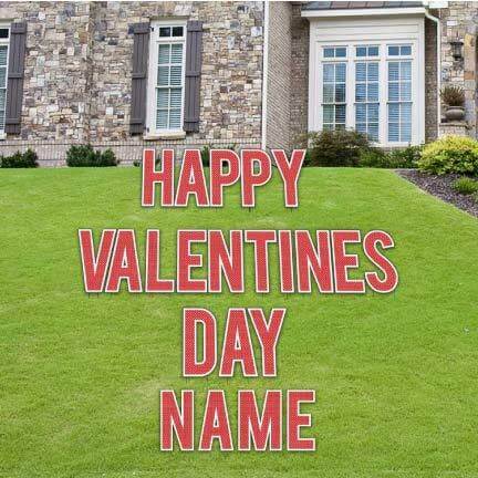 Custom Happy Valentine's Day Decorations and Yard Letters - FREE SHIPPING