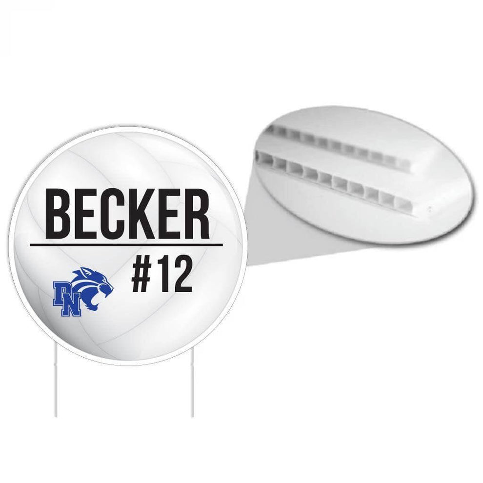 Custom 22" Round Volleyball Sign VictoryStore