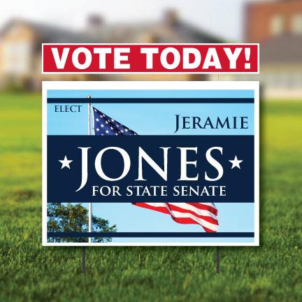 VOTE TODAY Yard Sign Topper - 4"x24" Corrugated Plastic
