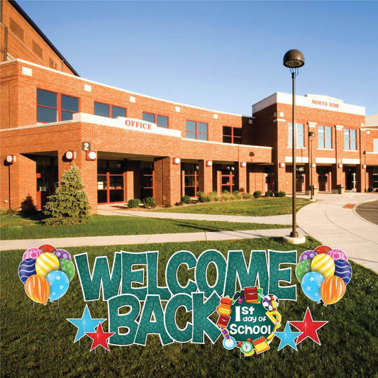 Welcome Back 1st day of school yard card set