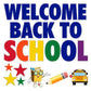 Welcome Back to School Giant Yard Letters w/22 EZ stakes & 17 short stakes