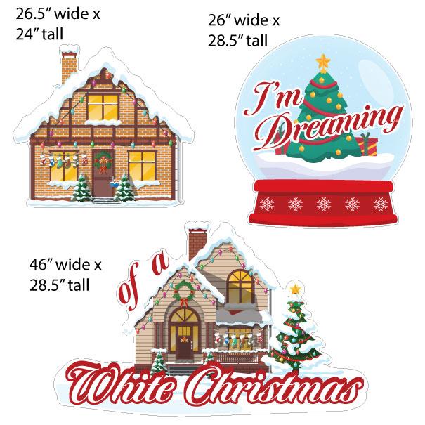 White Christmas Holiday decorations