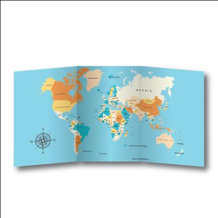World Map 4'x8' Foldable Corrugated Plastic Sign FREE SHIPPING