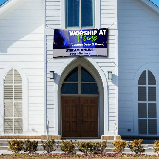 Worship From Home Custom Banner
