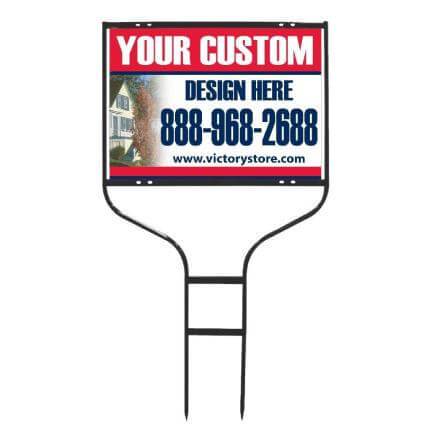 18 x 24 Two Sided Full Color Realtor Yard Signs with F11 Frame