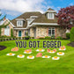 you got egged yard decoration