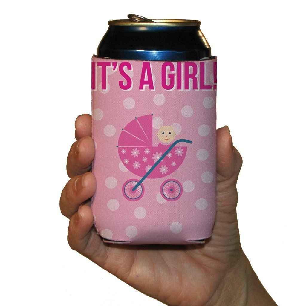 New Baby It's A Girl Can Cooler Set of 6 - 6 Designs - FREE SHIPPING