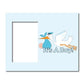New Baby Boy Picture Frame #1 - It's a Boy! Blue Stork - Holds 4"x6" Picture
