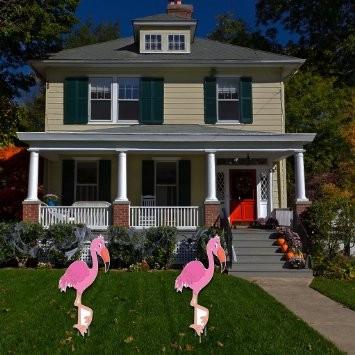 Flamingo Yard Decoration Yard Cards - Set of 2 - FREE SHIPPING