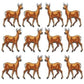 Deer Yard Decoration - Set of 12 with 12 short stakes - FREE SHIPPING