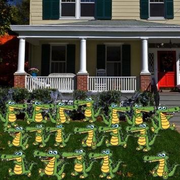 Gators Yard Decoration with stakes- Set of 18 with 18 short stakes