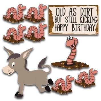 Birthday Yard Cards - Old As Dirt But Still Kicking Happy Birthday - FREE SHIPPING