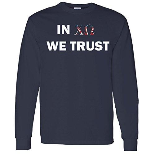 In Chi Omega We Trust Long Sleeve Shirt - FREE SHIPPING