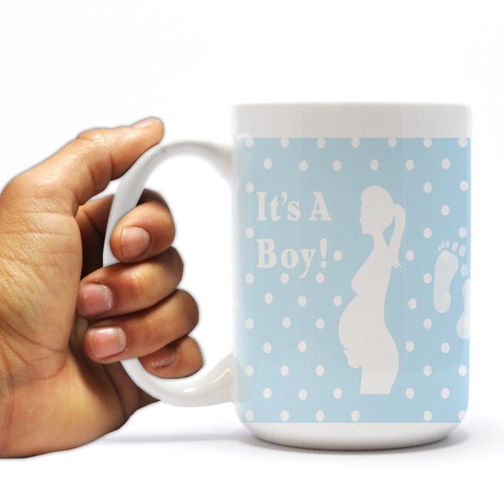 New Baby Coffee Mug - It's A Boy - Pregnant Mother - 15 oz