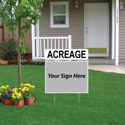 Acreage Real Estate Yard Sign Rider Set - FREE SHIPPING