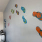 Acrylic Sandal Wall Art - 12 pc