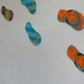 Acrylic Sandal Wall Art - 12 pc