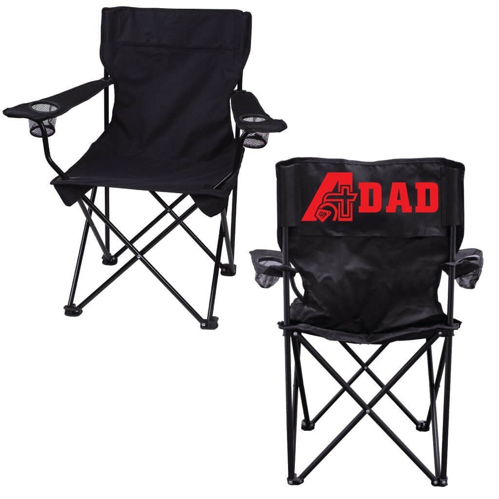 AHS Dad Black Folding Camping Chair