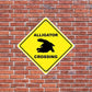 Alligator Crossing Sign or Sticker