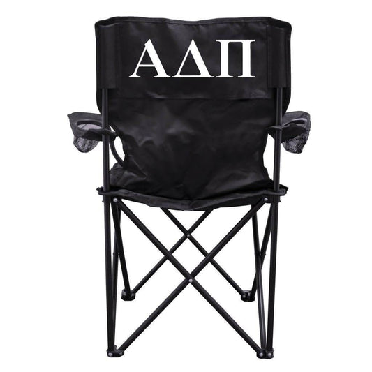 Alpha Delta Pi Black Folding Camping Chair with Carry Bag