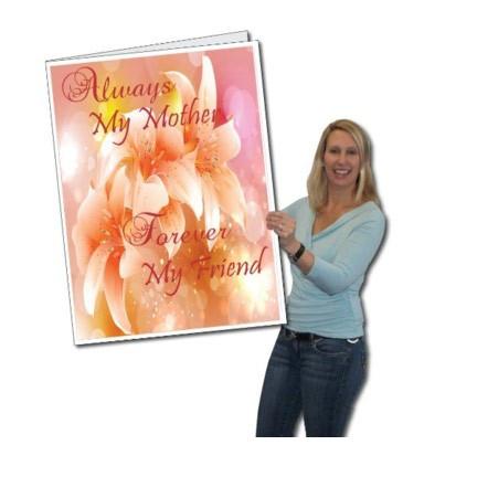 Giant Mother's Day Card - Stock Design - "Always My Mother, Forever My Friend" - Free Shipping