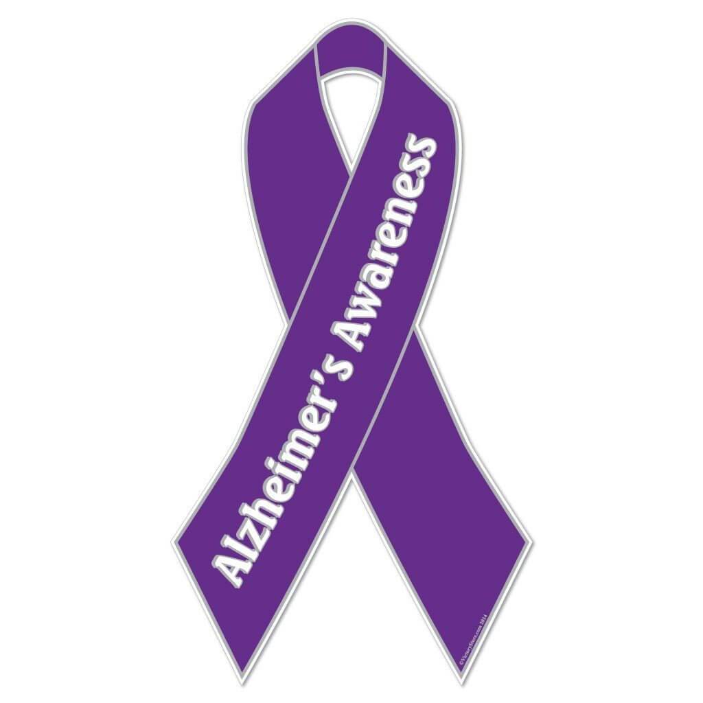 Alzheimer's Awareness Ribbon Yard Sign - FREE SHIPPING