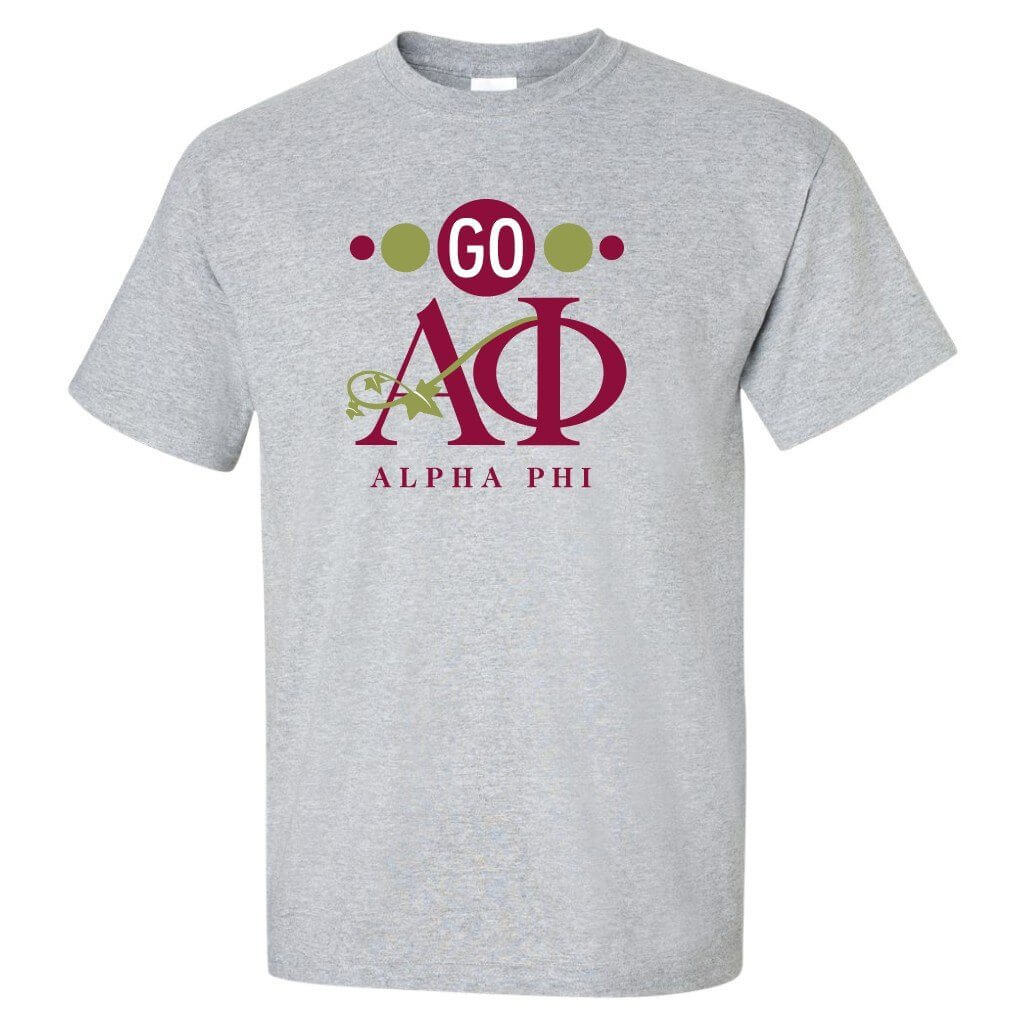 Alpha Phi - Go Alpha Phi - Standard T-Shirt - FREE SHIPPING